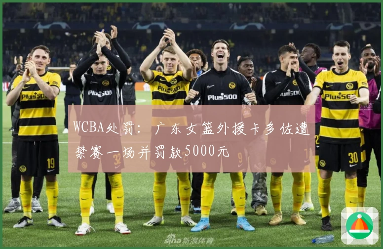 WCBA处罚：广东女篮外援卡多佐遭禁赛一场并罚款5000元